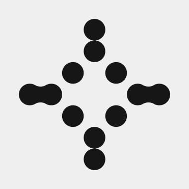 Soyut çapraz desenli logo üretken hesaplama sanatı çizimi