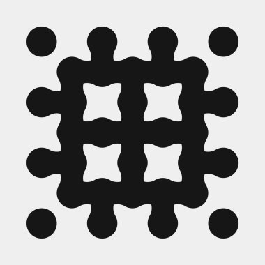 Soyut çapraz desenli logo üretken hesaplama sanatı çizimi