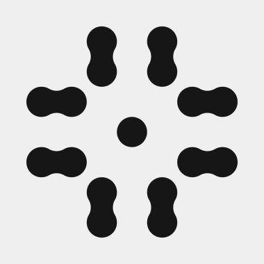 Soyut çapraz desenli logo üretken hesaplama sanatı çizimi