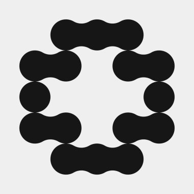 Soyut çapraz desenli logo üretken hesaplama sanatı çizimi