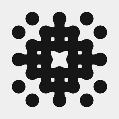 Soyut çapraz desenli logo üretken hesaplama sanatı çizimi