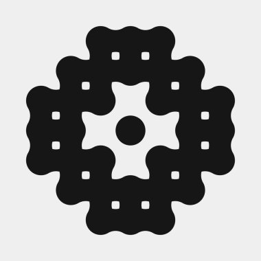 Soyut çapraz desenli logo üretken hesaplama sanatı çizimi