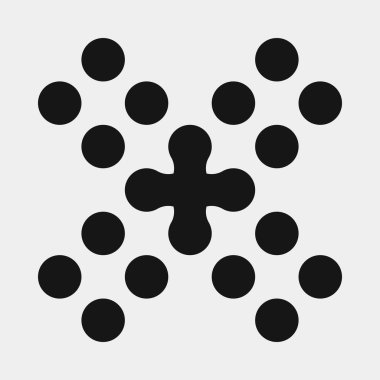 Soyut çapraz desenli logo üretken hesaplama sanatı çizimi