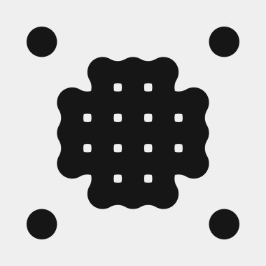 Soyut çapraz desenli logo üretken hesaplama sanatı çizimi