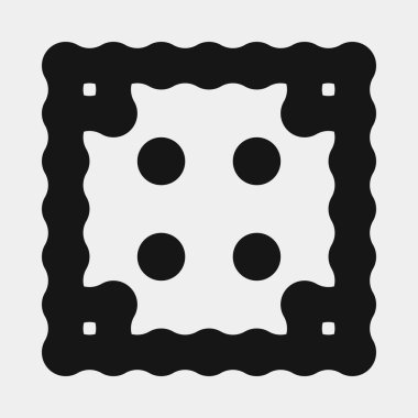 Soyut çapraz desenli logo üretken hesaplama sanatı çizimi