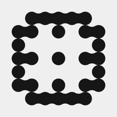 Soyut çapraz desenli logo üretken hesaplama sanatı çizimi