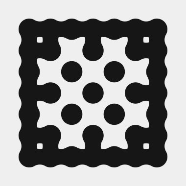 Soyut çapraz desenli logo üretken hesaplama sanatı çizimi