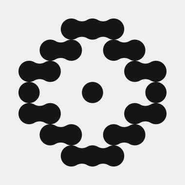 Soyut çapraz desenli logo üretken hesaplama sanatı çizimi