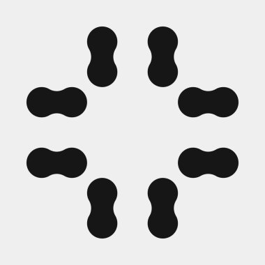 Soyut çapraz desenli logo üretken hesaplama sanatı çizimi