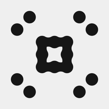 Soyut çapraz desenli logo üretken hesaplama sanatı çizimi