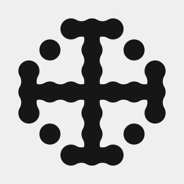 Soyut çapraz desenli logo üretken hesaplama sanatı çizimi