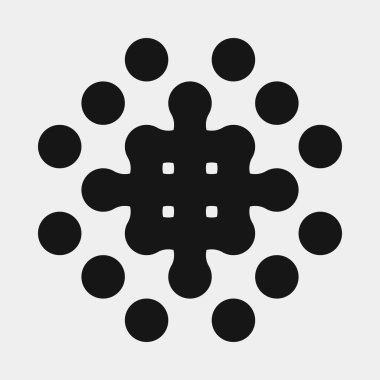 Soyut çapraz desenli logo üretken hesaplama sanatı çizimi