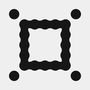 Soyut çapraz desenli logo üretken hesaplama sanatı çizimi