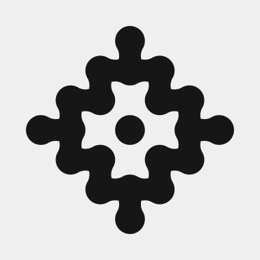 Soyut çapraz desenli logo üretken hesaplama sanatı çizimi