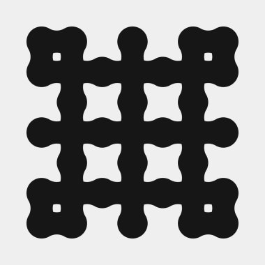 Soyut çapraz desenli logo üretken hesaplama sanatı çizimi