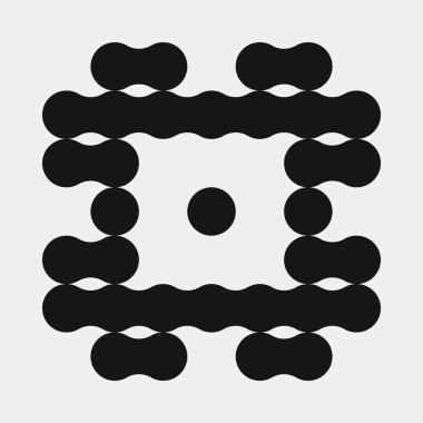 Soyut çapraz desenli logo üretken hesaplama sanatı çizimi