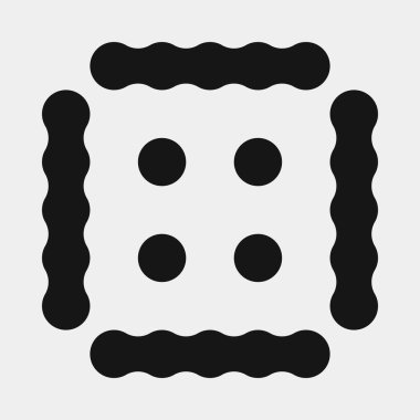 Soyut çapraz desenli logo üretken hesaplama sanatı çizimi