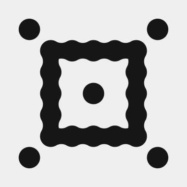 Soyut çapraz desenli logo üretken hesaplama sanatı çizimi