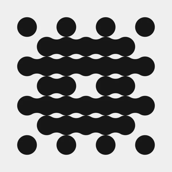 抽象的なパターン ロゴ入り 白黒ベクトルイラスト — ストックベクタ