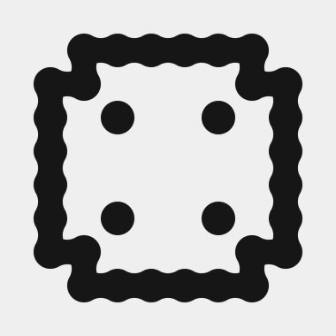 Soyut çapraz desenli logo üretken hesaplama sanatı çizimi