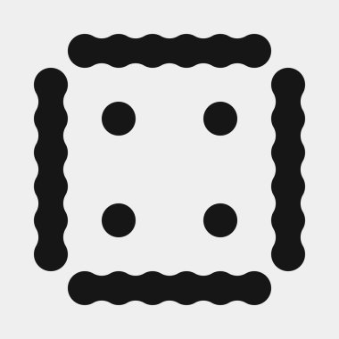 Soyut çapraz desenli logo üretken hesaplama sanatı çizimi