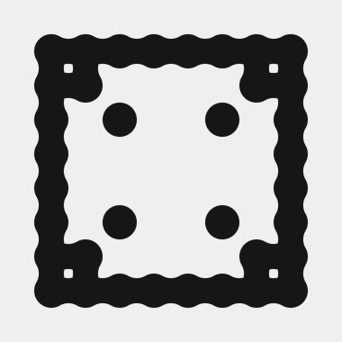 Soyut çapraz desenli logo üretken hesaplama sanatı çizimi