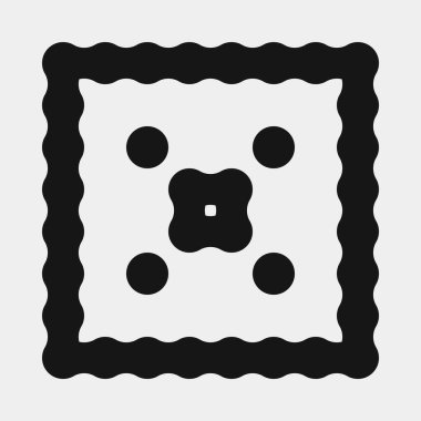 Soyut çapraz desenli logo üretken hesaplama sanatı çizimi