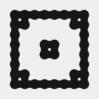 Soyut çapraz desenli logo üretken hesaplama sanatı çizimi