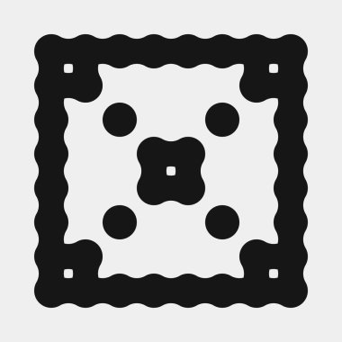 Soyut çapraz desenli logo üretken hesaplama sanatı çizimi