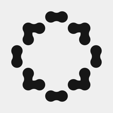 Soyut çapraz desenli logo üretken hesaplama sanatı çizimi