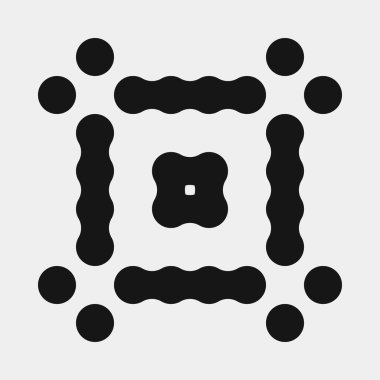 Soyut çapraz desenli logo üretken hesaplama sanatı çizimi