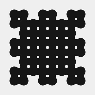 Soyut çapraz desenli logo üretken hesaplama sanatı çizimi