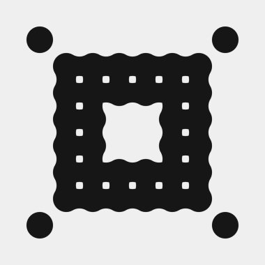 Soyut çapraz desenli logo üretken hesaplama sanatı çizimi