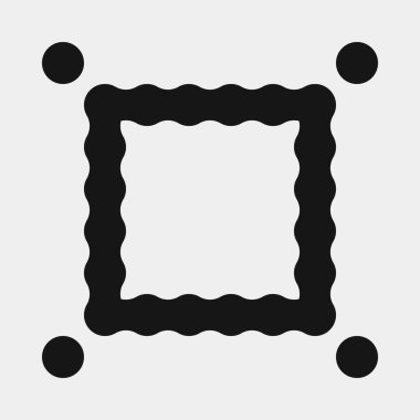 Soyut çapraz desenli logo üretken hesaplama sanatı çizimi