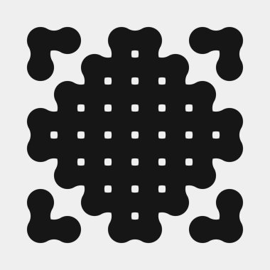 Soyut çapraz desenli logo üretken hesaplama sanatı çizimi