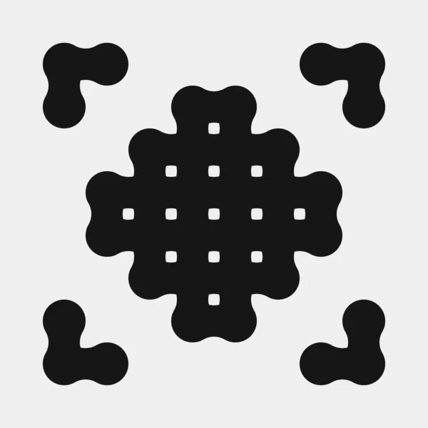 Astratto Croce Pattern Dots Logo Arte Computazionale Generativa Illustrazione — Vettoriale Stock