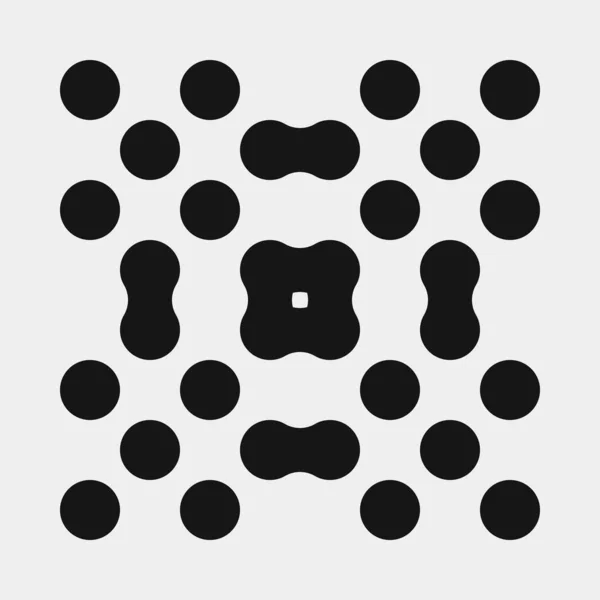 Astratto Croce Pattern Dots Logo Arte Computazionale Generativa Illustrazione — Vettoriale Stock