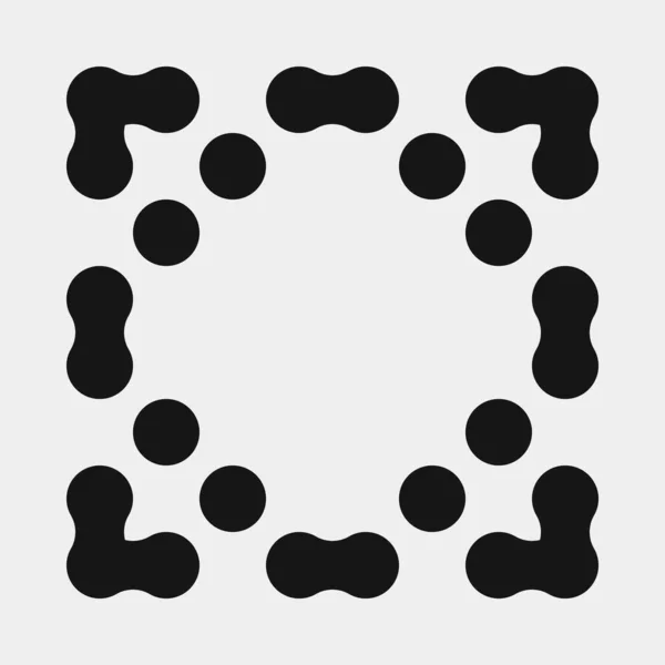 Абстрактный Рисунок Крест Точки Логотипа Генеративного Вычислительного Искусства Иллюстрации — стоковый вектор