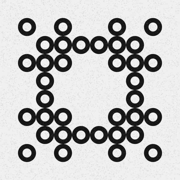 Abstracto Cruz Patrón Puntos Logotipo Generativo Ilustración Arte Computacional — Archivo Imágenes Vectoriales