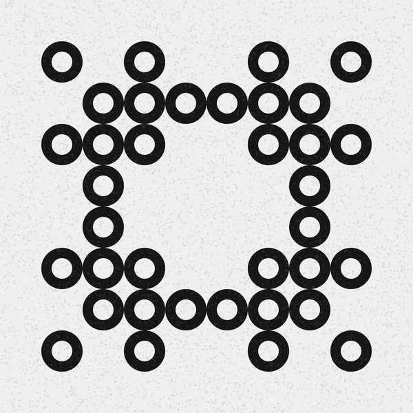 추상적 크로스 Dots Logo Generative Computative Art Illustration — 스톡 벡터