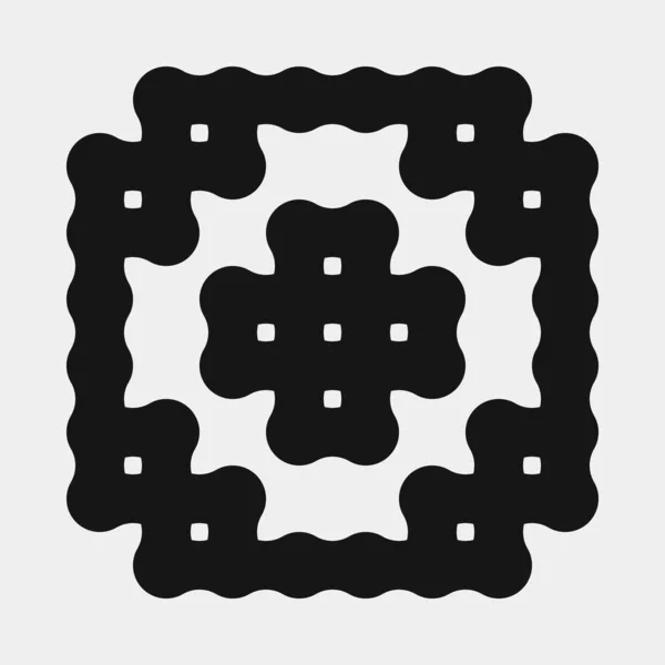 Astratto Croce Pattern Dots Logo Arte Computazionale Generativa Illustrazione — Vettoriale Stock