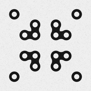 Soyut çapraz desenli logo üretken hesaplama sanatı çizimi