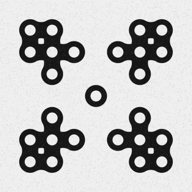 Soyut çapraz desenli logo üretken hesaplama sanatı çizimi