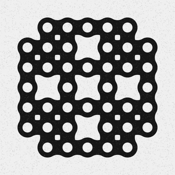 Astratto Croce Pattern Dots Logo Arte Computazionale Generativa Illustrazione — Vettoriale Stock