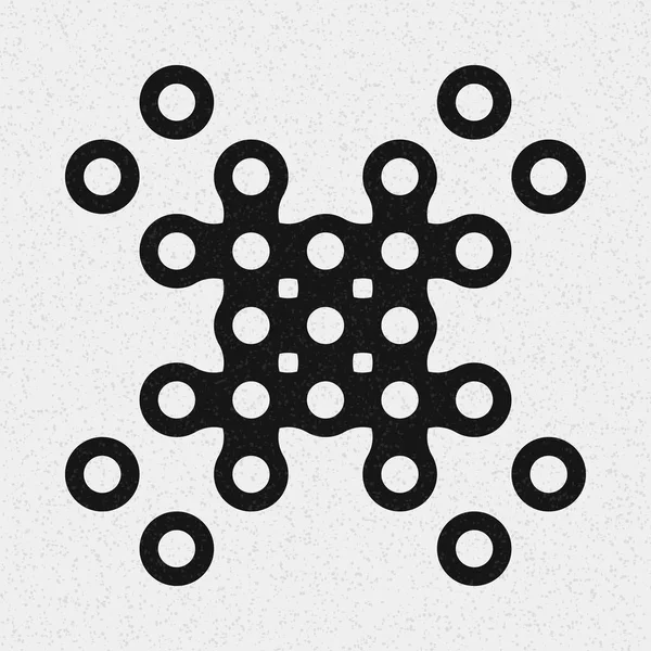 Abstract Pattern Dots Logo Black White Vector Illustration — Stock Vector