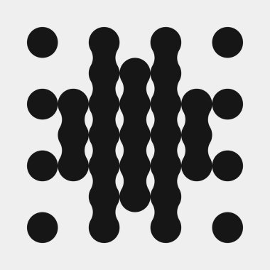 Soyut çapraz desenli logo üretken hesaplama sanatı çizimi