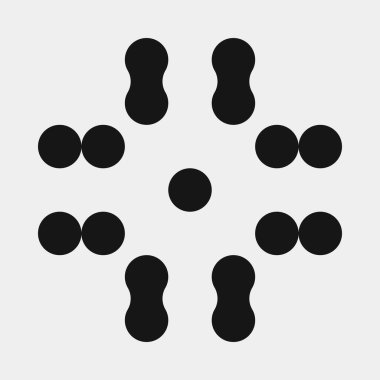 Soyut çapraz desenli logo üretken hesaplama sanatı çizimi