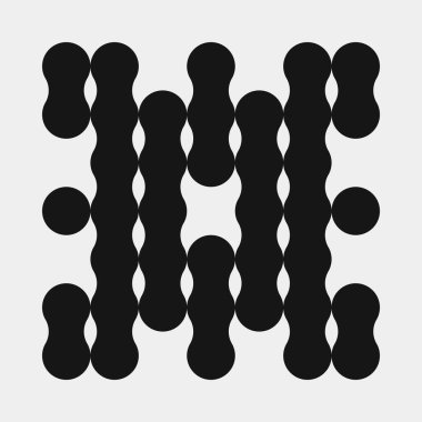 Soyut çapraz desenli logo üretken hesaplama sanatı çizimi