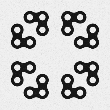 Soyut çapraz desenli logo üretken hesaplama sanatı çizimi