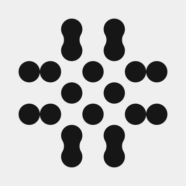 Soyut çapraz desenli logo üretken hesaplama sanatı çizimi